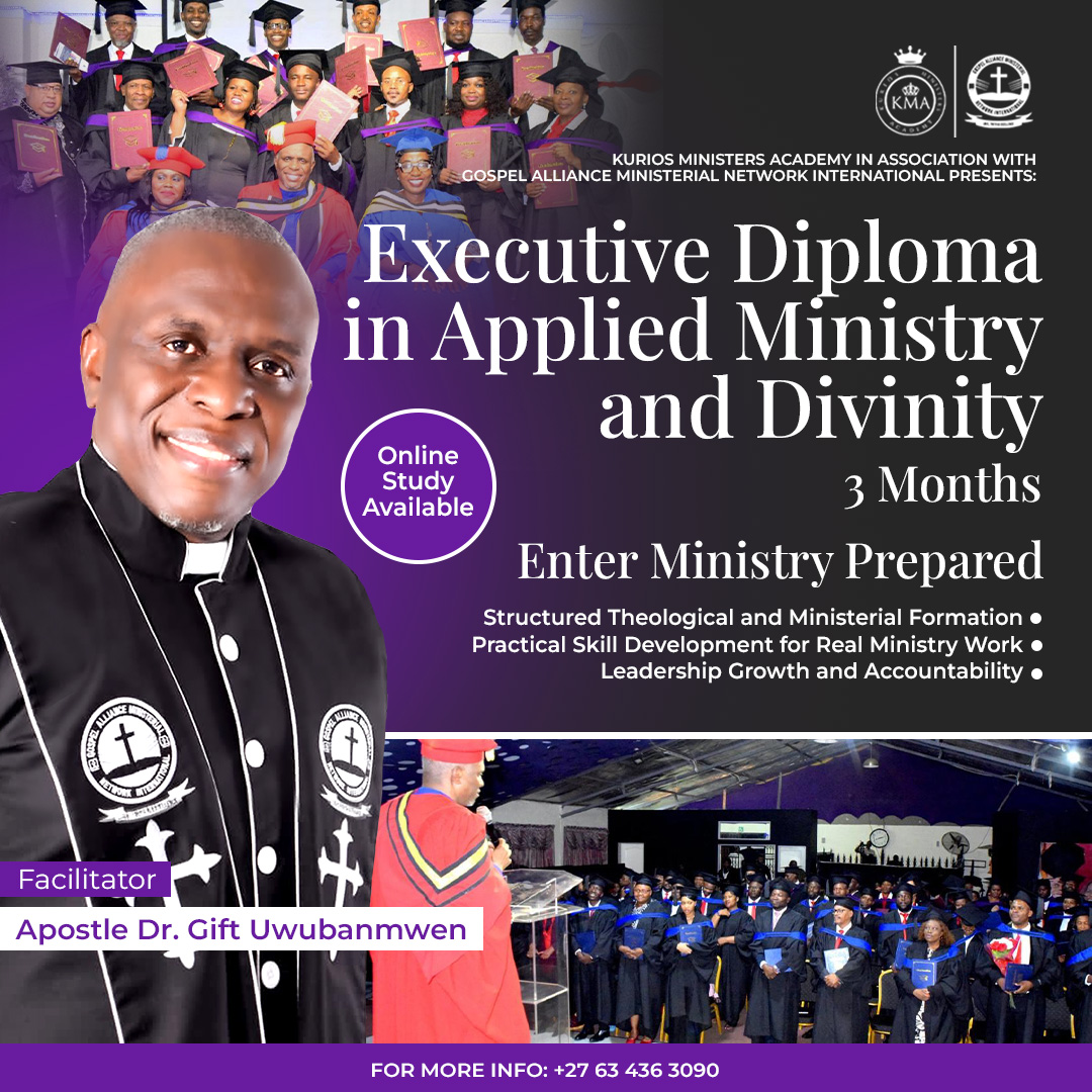 3 Months Executive Diploma in Applied Ministry and Divinity